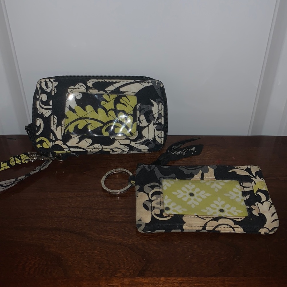Vera Bradley Bundle | Green and Black Baroque Limited Edition Design | Wallets